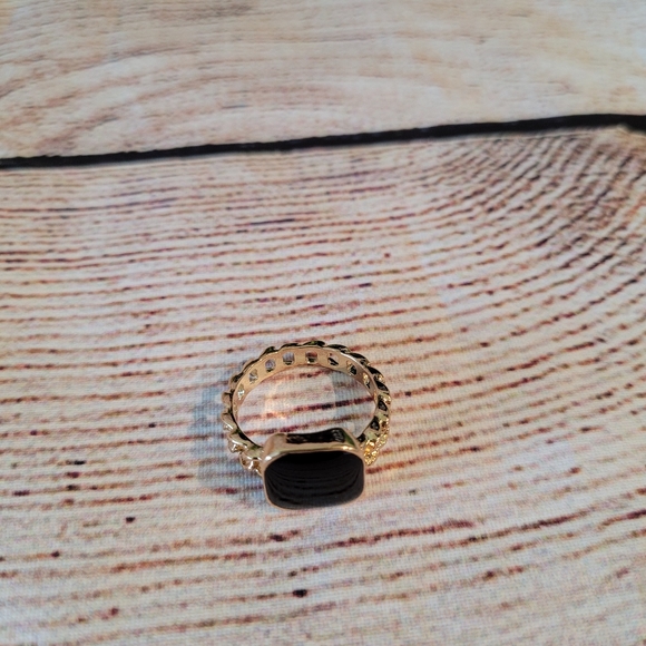 🌲Gold Bracelet & Ring Black Stone Set✨️ - Picture 7 of 9